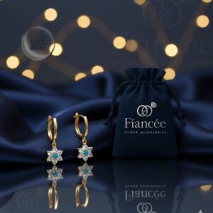 White Petal Silver Earrings - Image 1