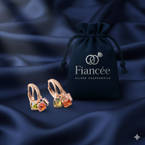 colourful Stone silver Earrings - Image 1