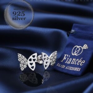 Butterfly Silver Earrings - Image 1